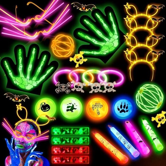 LIGHT UP THE HAPPY NIGHT Party Favors Glow Sticks - 98 pc NEW - Picture 1 of 12